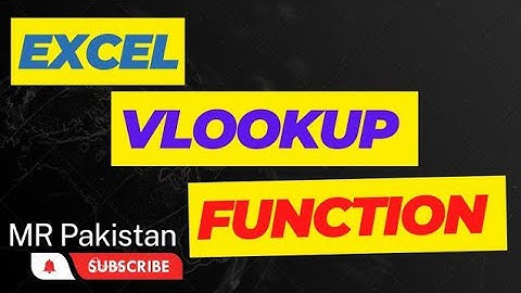 How To Use The Excel Vlookup Function In Pashto Language |