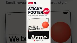 Free Angular Sticky Footer Reveal ✨ #shorts #angular