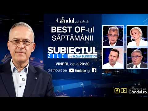 Gândul prezintă Best Of „Subiectul Zilei cu Răzvan Dumitrescu”. Vineri, 16 octombrie, de la 20.30