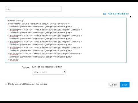 Canvas strips custom HTML tags