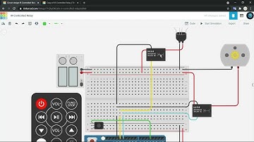 Home Automation using IR Remote and Arduino (TinkerCAD)