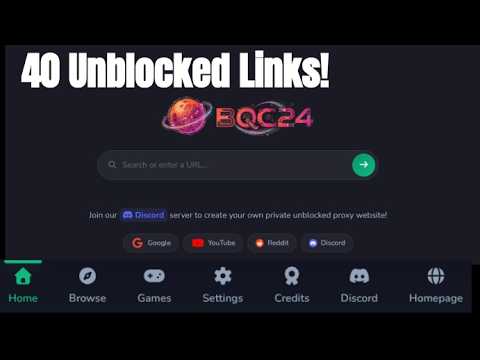 New Mystery Unb1ocker: BQC24 | For School Chromebook Gaming, Browsing, Etc