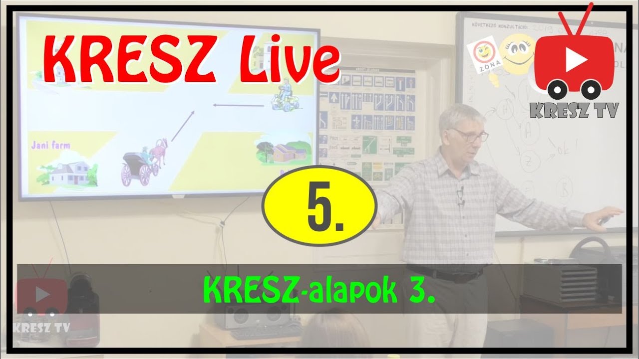 KRESZ tanfolyam Live - 5. - KRESZ-alapok 3. - a szabályok és a közúti jelzések
