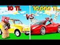 1 TL ARABA VS 10.000 TL ARABA! 😱 - Minecraft