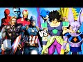 The avengers vs goku broly sonic trex and thanos