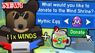 MYTHIC EGG DONATION 11x *OP* WINDS & NEW SUPREME DOUBLE | Roblox Bee Swarm