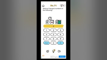 Brain out level 71 solution /Add up 3 largest number in the following! #gaming #puzzle #brainout