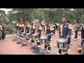 UNC & NC A&T Drumline warming up in "The Pit" 09.12.2015