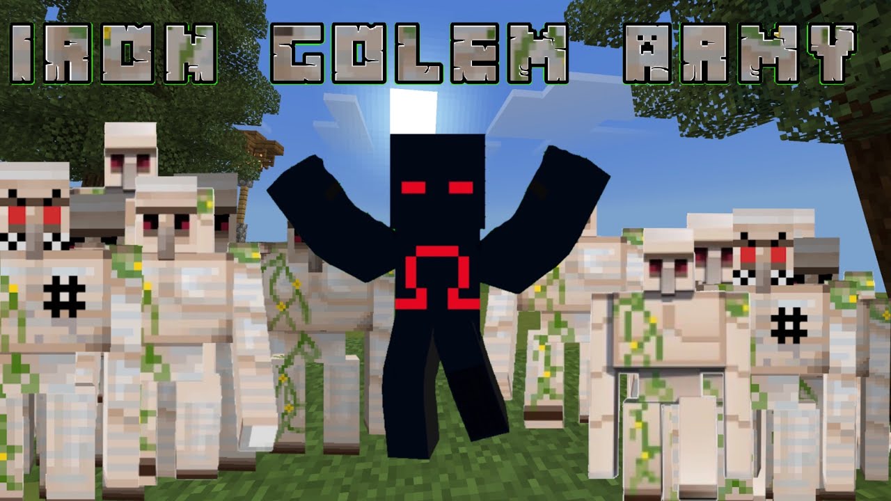 The iron golem army. Minecraft Bedwars YouTube
