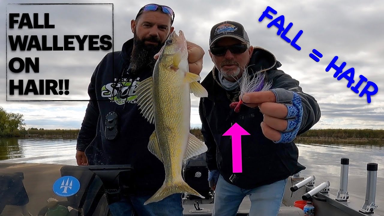 FALL WALLEYES ON HAIR!!! #walleye #fallfishing 