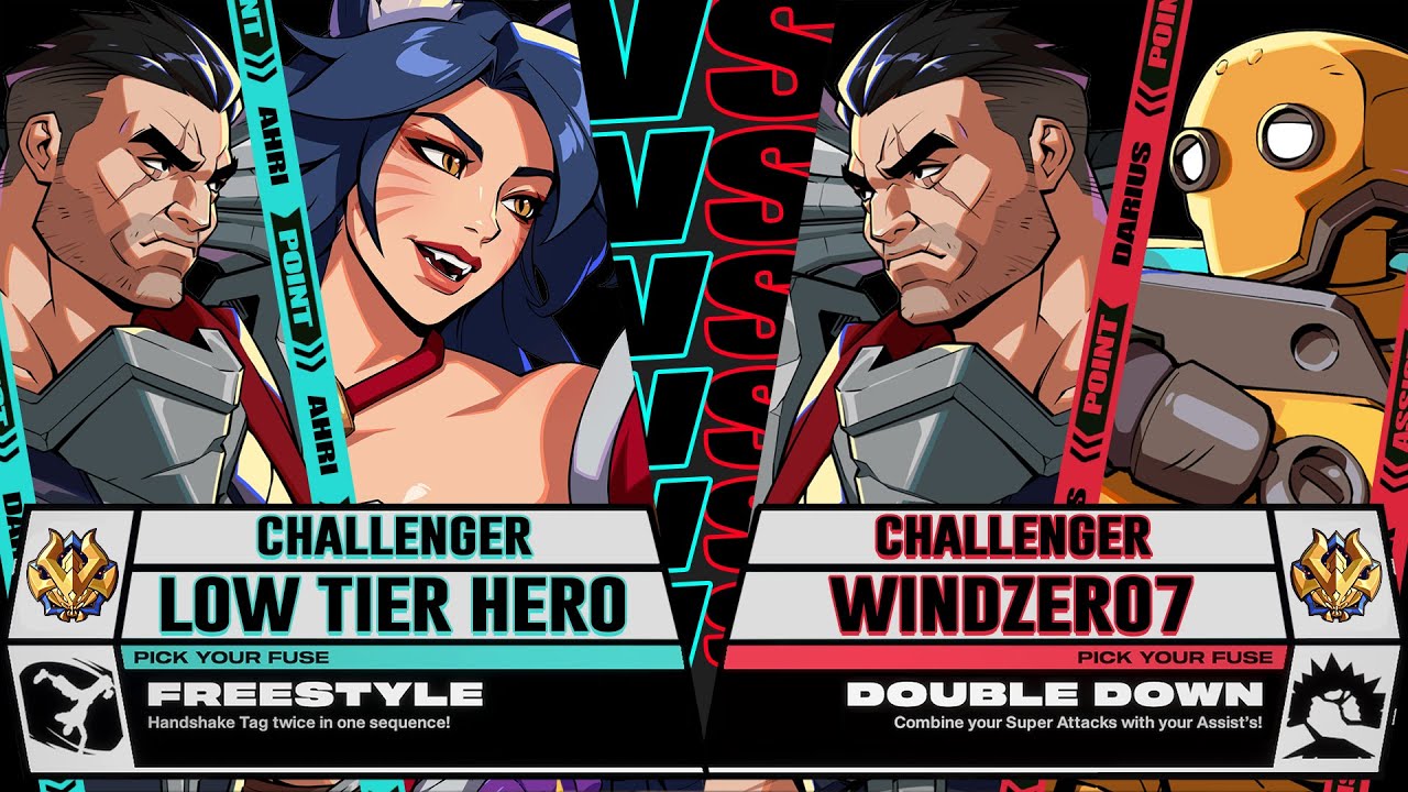 LowTierHero (Ahri / Darius) vs Windzero7 (Darius / Blitzcrank) - 2XKO