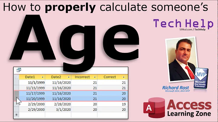 How to Properly Calculate Age from Date of Birth in Microsoft Access and Excel. Don't Use DateDiff!