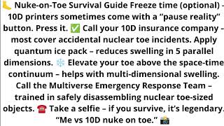 Full how to move a nuke off you toe Guide