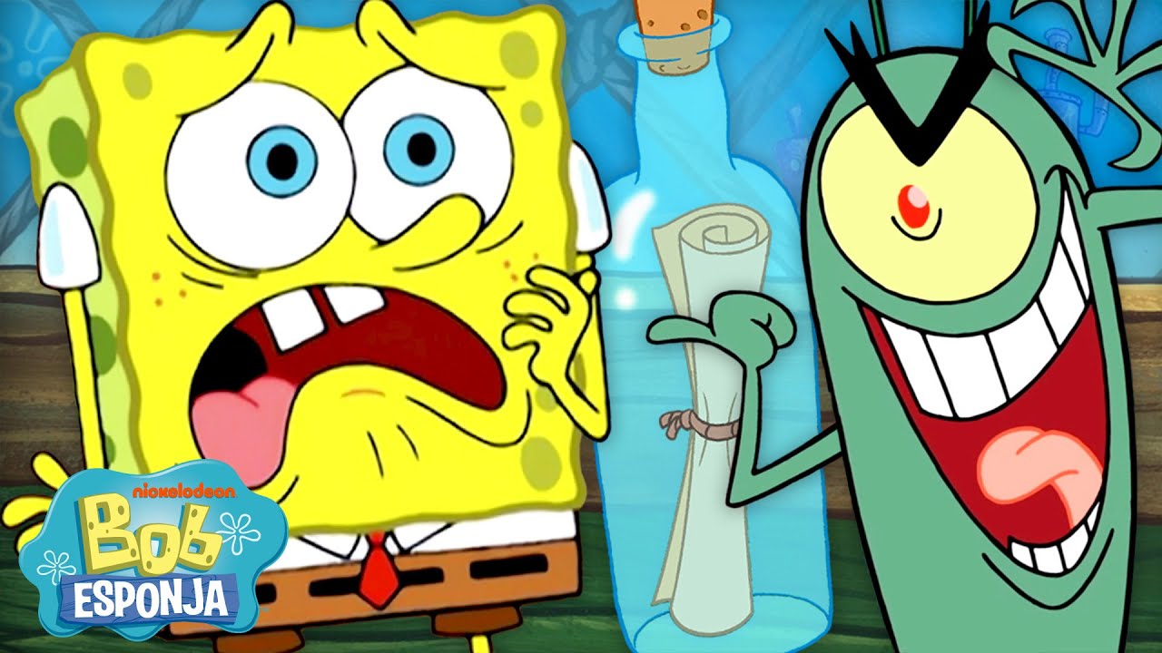 Bob Esponja | ¡60 MINUTOS de Plankton CASI robando la formula de la Cangreburguer! 🍔 | Español