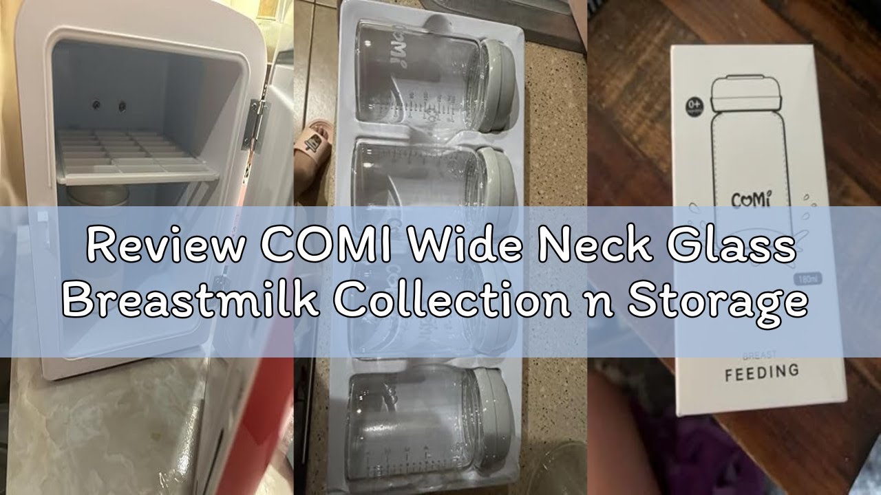 Review COMI Wide Neck Glass Breastmilk Collection n Storage Bottle, 4 Packs, 6oz with Screw Ring Sea