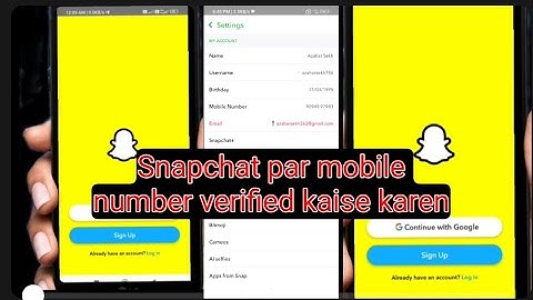 Snapchat Me Number Verify kaise kare | How to verify Mobile Number in Snapchat
