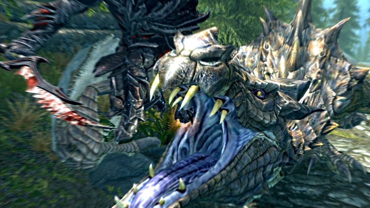 Skyrim Awesome Dragon Kill Move YouTube