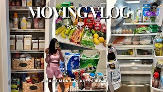 MOVING VLOG PART 4: FIRST TIME AT COSTCO! GROCERY HAUL, ORGANIZING PANTRY, CLEAN & RESTOCK FRIDGE