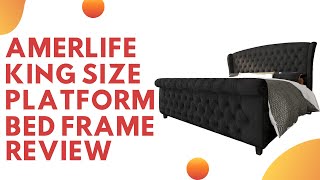 AMERLIFE King Size Platform Bed Frame Review (Pros & Cons Explained)