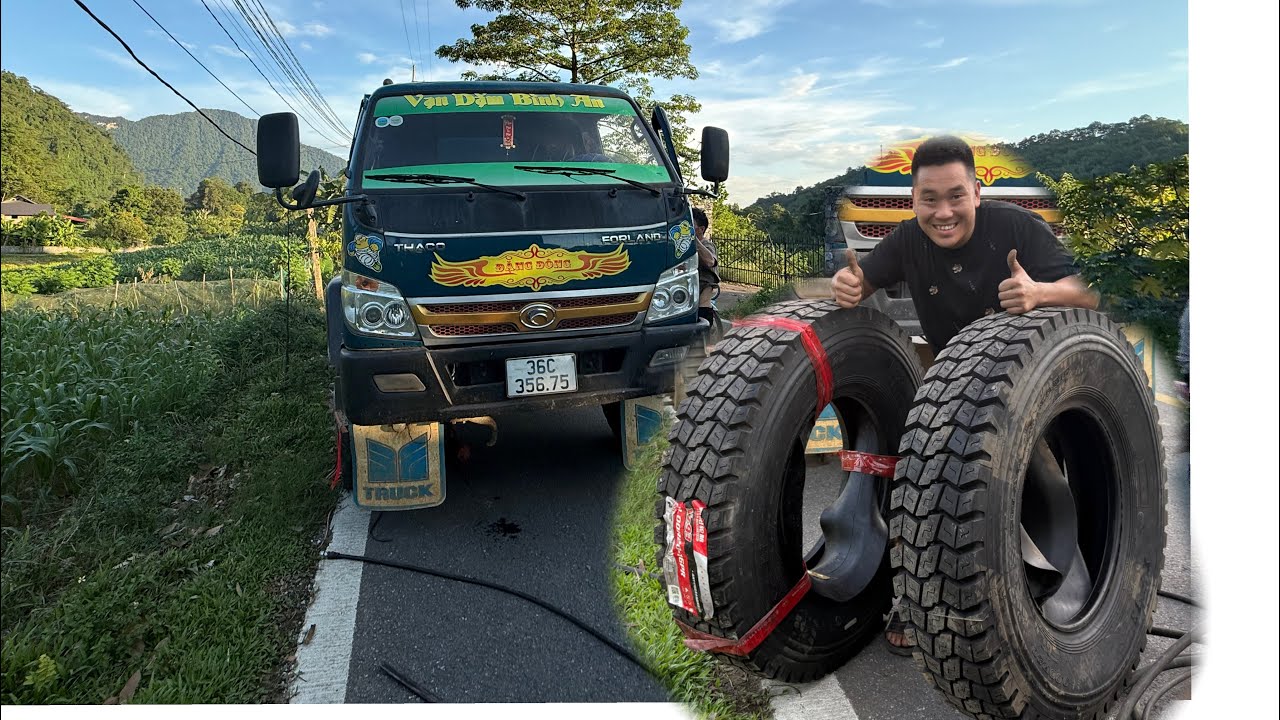 dump truck tire rescue, Giang's daily job