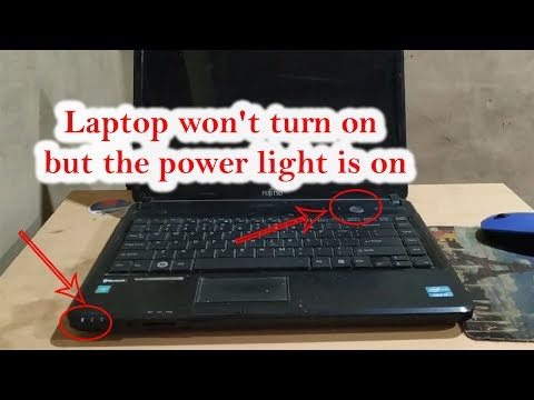 Laptop won't turn on but the power light is on Fix