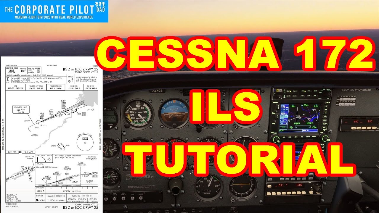 Учебное пособие по заходу на посадку по системе ILS — Cessna 172 