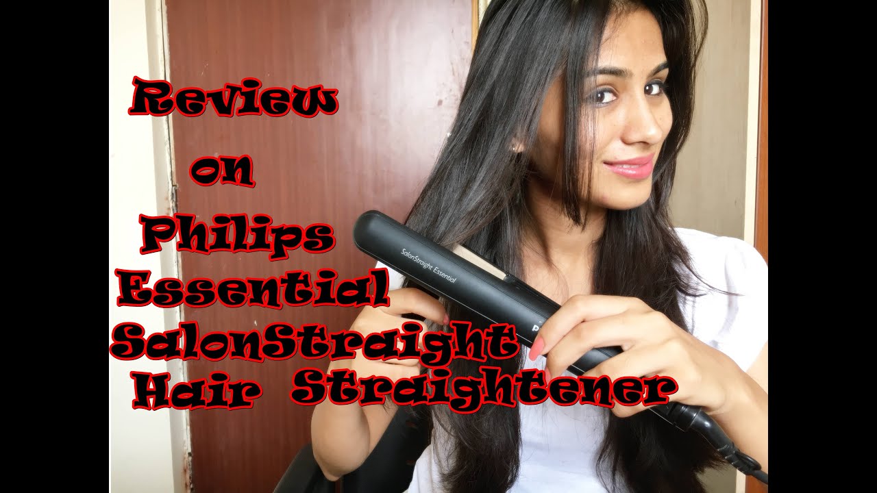 Review And Demo of Philips Salon Hair Straightener - YouTube