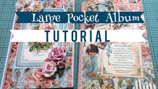 •TUTORIAL• Large Pocket Albums | Using 4 sheets of 12x12 paper!