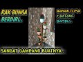 Tutorial cara membuat rak bunga berdiri dari bambu,how to make a flower shelf from bamboo