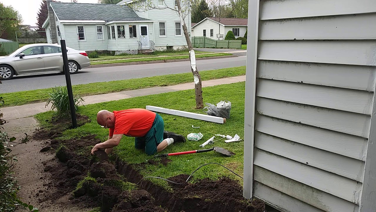 Part 1 I show how to install a outside light pole underground wiring