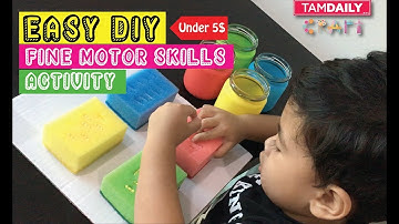 Simple Fine Motor Skills Activity for children // Sorting Colors