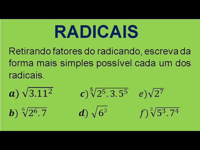 Simplificação de radicais - Matemática - InfoEscola