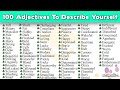 Adjectives to Describe Yourself