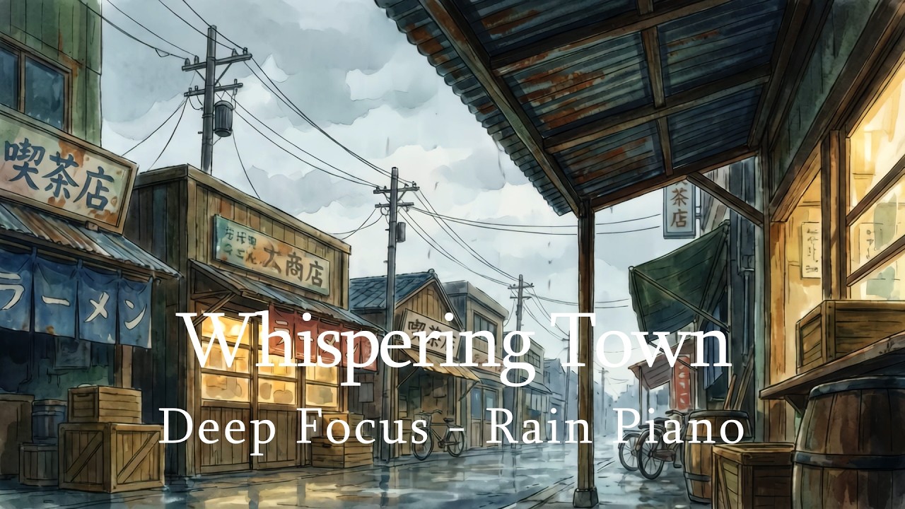 Rain Under the Eaves 🌧 Piano with Rain Sounds for Deep Focus