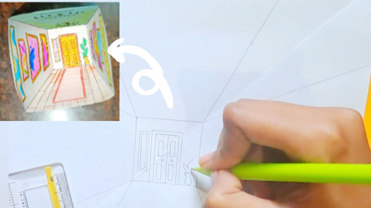 Reverse Perspective Art full tutorial | Step by step 