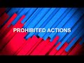 PROHIBITED ACTIONS