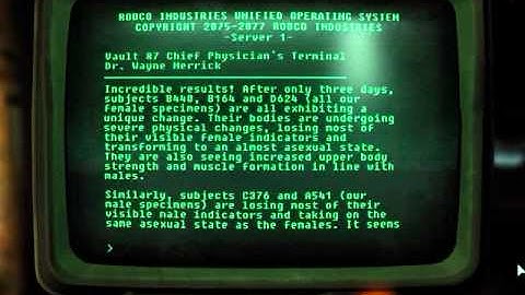 Fallout 3 Walkthrough - Pip Boy and Terminal #123 - V87 Chief Physician