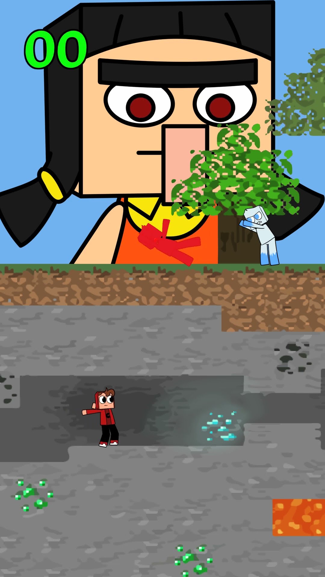Reversos fugindo da Boneca Villager