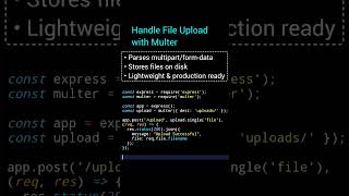 Handling Large Files in Node.js (Multer + Streams) #bit2infinity #nodemodules #node