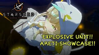 THE BEST DPS IN THE GAME!! ARETI SHOWCASE!! - (STARSEED: Asnia Trigger Global)