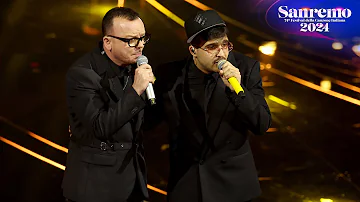 Sanremo 2024 - Geolier con Guè, Luchè e Gigi D'Alessio canta un medley 'Strade'