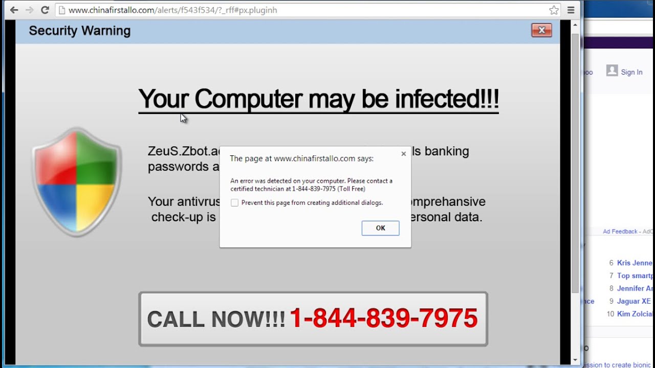How to remove "Security Warning! Your computer may be infected!" pop up -  YouTube