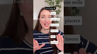 Learn Italian how to say grazie #italy #italiaonline #italianphrases #english