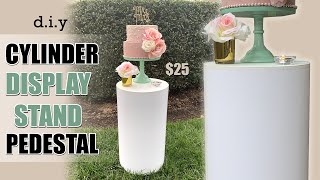 DIY Round Cylinder Plinth  $25 Pedestal Stand  Circle Pillar Party Idea
