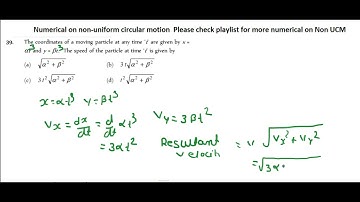 The coordinates of a moving particle at any time ‘t’ are given by x =t3 and y = t3. The speed of t