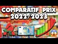 Comparatif prix panier de courses 2022  2023