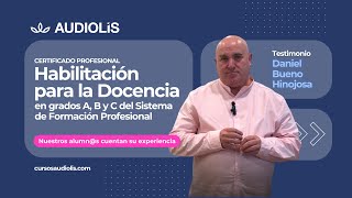 Testimony of David Bueno Hinojosa, student of the Professional Certificate of Qualification for T...