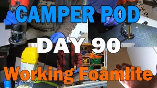 Day 90: Waterproof Plywood Alternative - Testing Tools With Foamlite - Building a Teardrop Camper