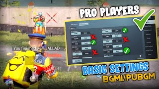 Bgmi Basic Settings New Update 1.8 2022 | BGMI/PUBG New Settings |Guide| Battlegrounds Mobile India