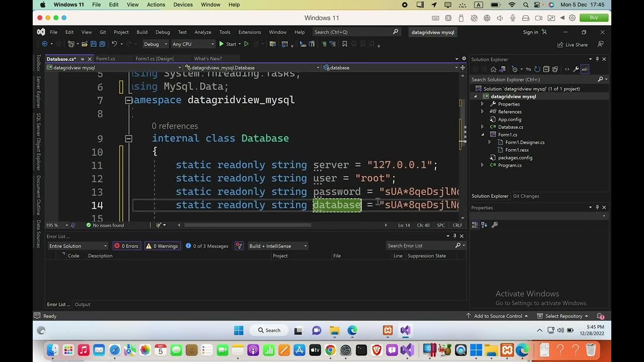 Show mysql database data in datagridview on c windows form net
